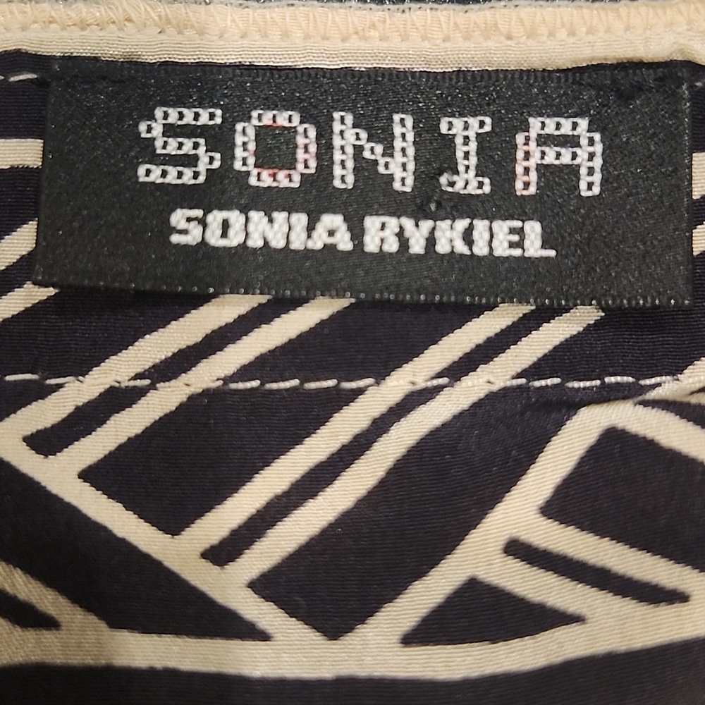 Sonia Rykiel Cream Ans Multi Color Skirt Geometric Design SZ M - Picture 5 of 6
